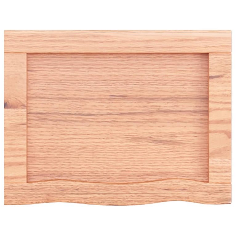 Wandschap 40x30x4 cm behandeld massief eikenhout lichtbruin