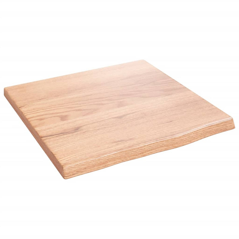 Wandschap 40x40x2 cm behandeld massief eikenhout lichtbruin