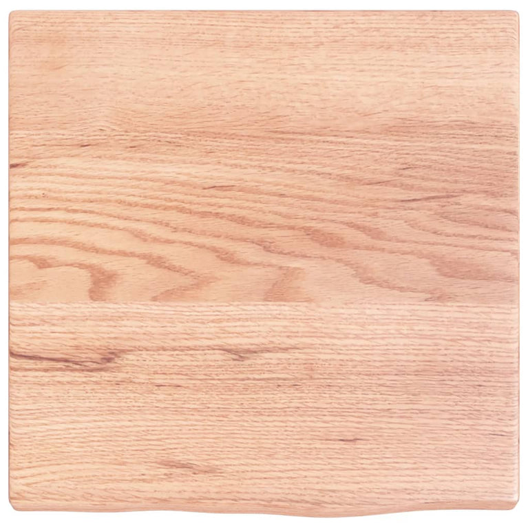Wandschap 40x40x2 cm behandeld massief eikenhout lichtbruin