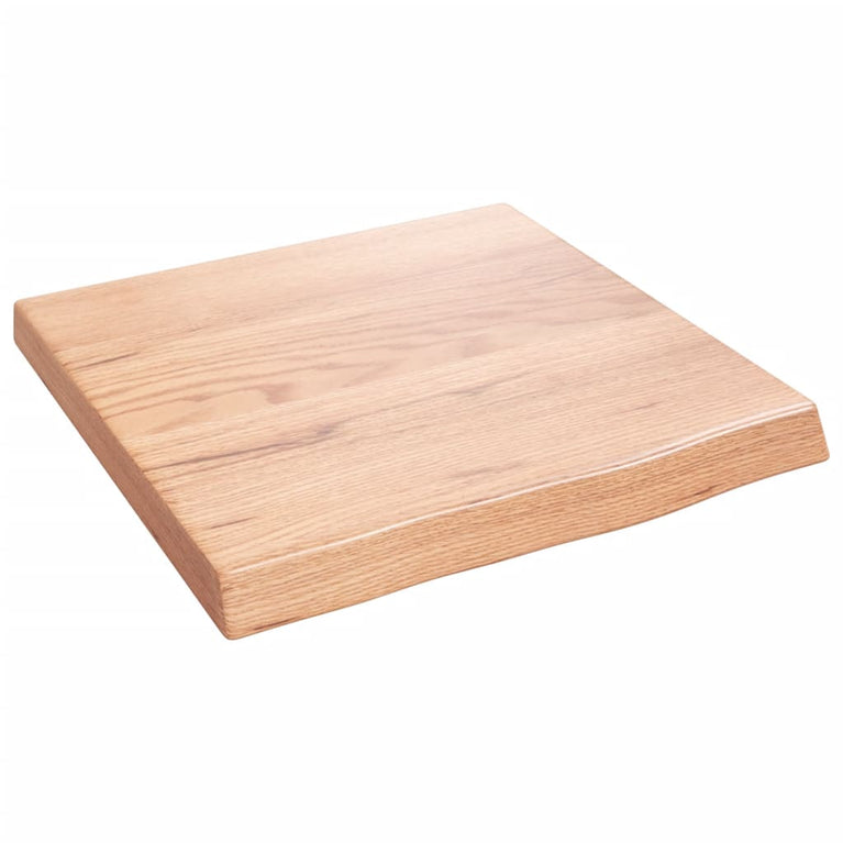 Wandschap 40x40x4 cm behandeld massief eikenhout lichtbruin