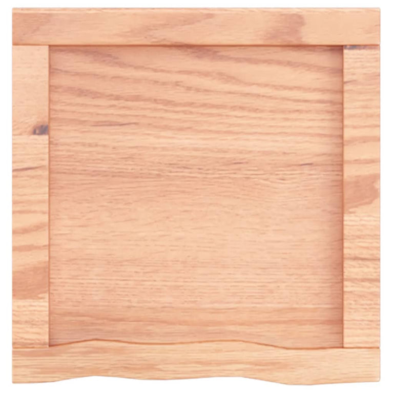 Wandschap 40x40x4 cm behandeld massief eikenhout lichtbruin