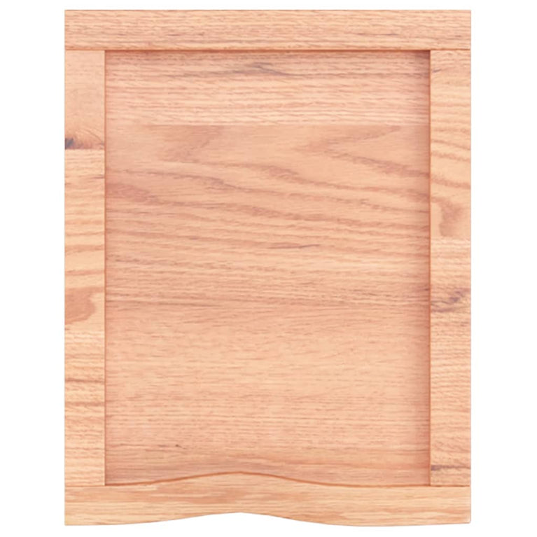 Wandschap 40x50x4 cm behandeld massief eikenhout lichtbruin