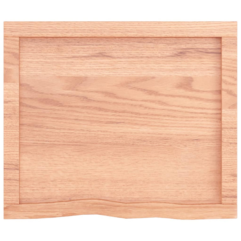 Wandschap 60x50x4 cm behandeld massief eikenhout lichtbruin