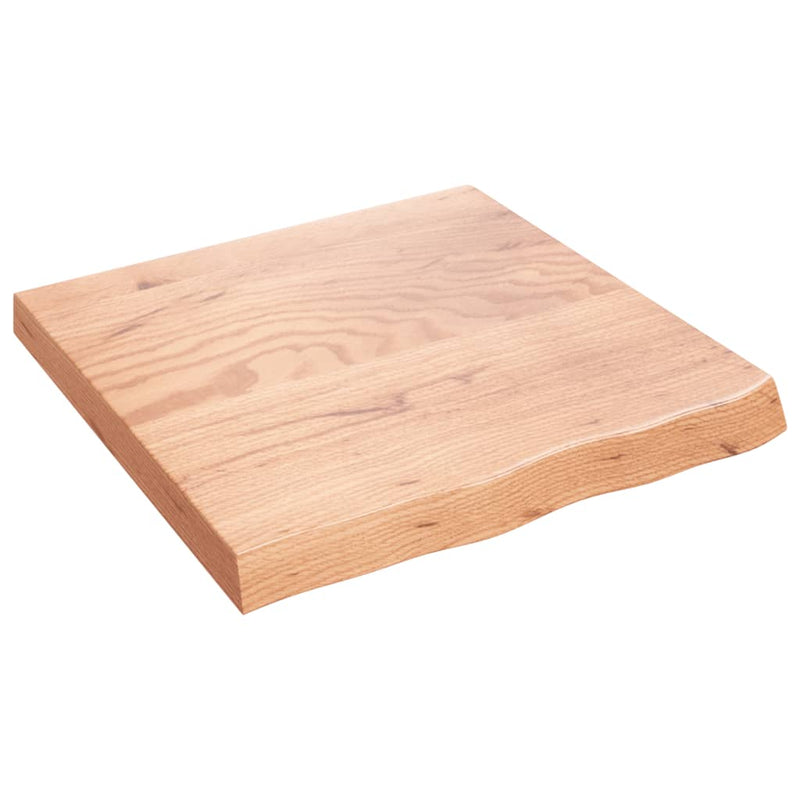 Wandschap 60x60x6 cm behandeld massief eikenhout lichtbruin