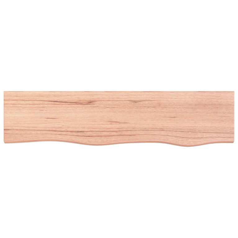 Wandschap 80x20x2 cm behandeld massief eikenhout lichtbruin