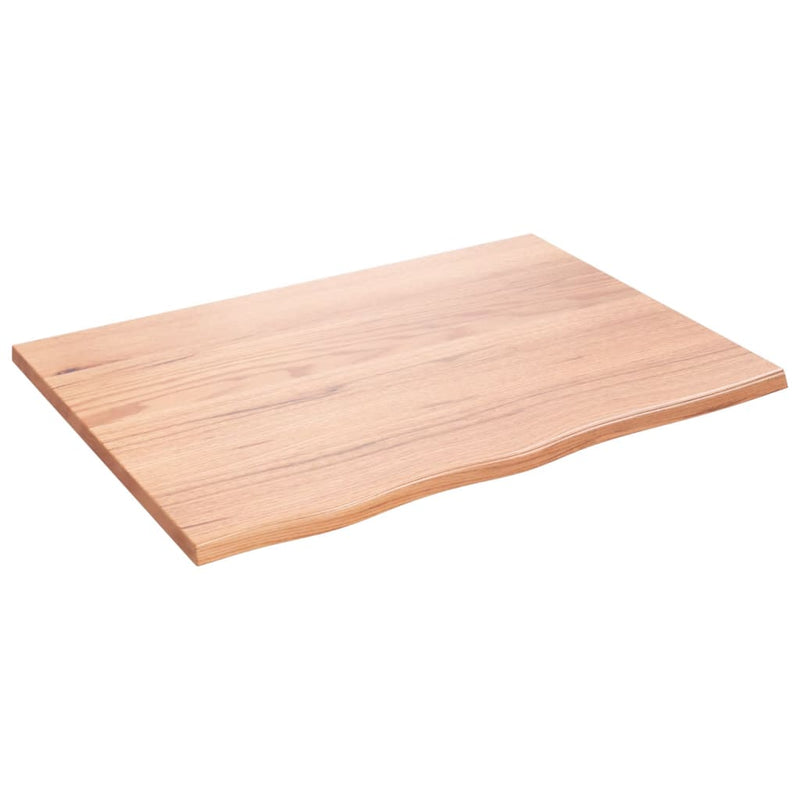 Wandschap 80x60x2 cm behandeld massief eikenhout lichtbruin