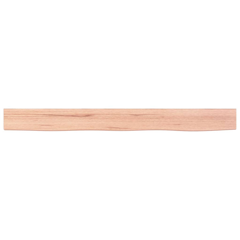 Wandschap 100x10x2 cm behandeld massief eikenhout lichtbruin