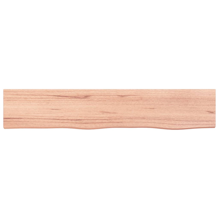 Wandschap 100x20x2 cm behandeld massief eikenhout lichtbruin