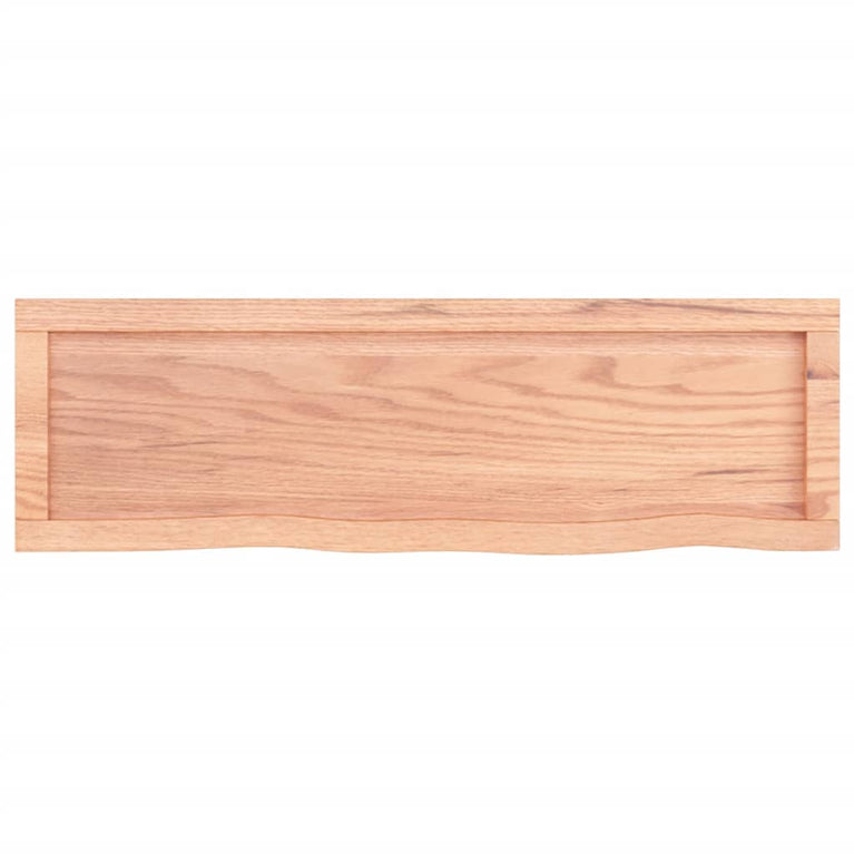 Wandschap 100x30x40 cm behandeld massief eikenhout lichtbruin