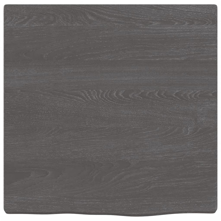 Wandschap 40x40x2 cm behandeld massief eikenhout donkerbruin
