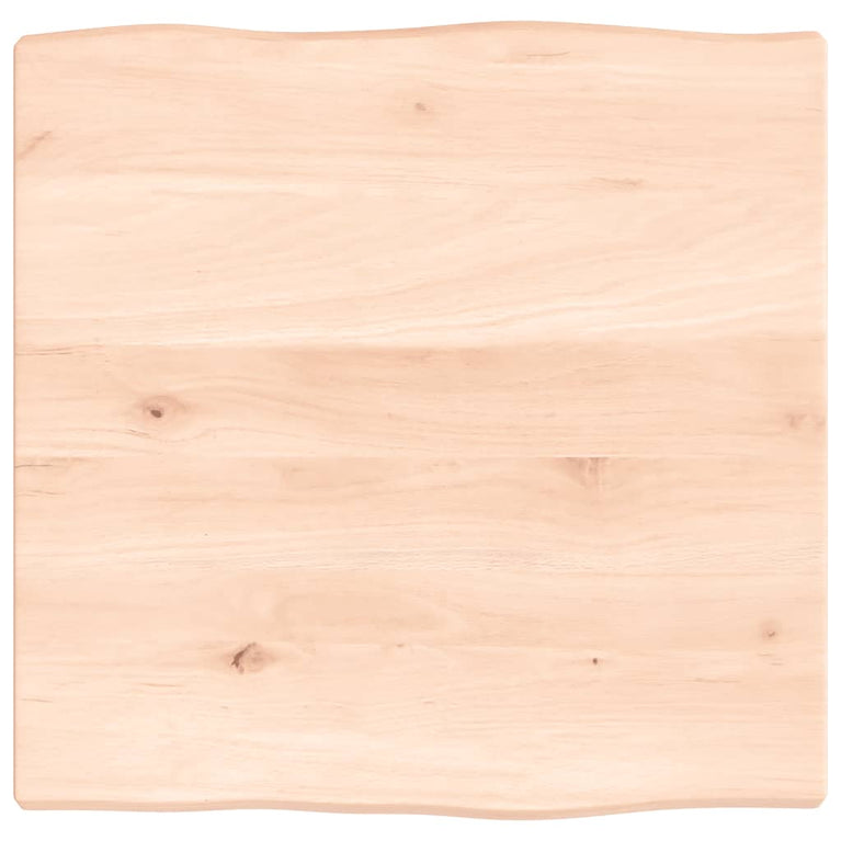 Tafelblad natuurlijke rand 40x40x2 cm massief eikenhout