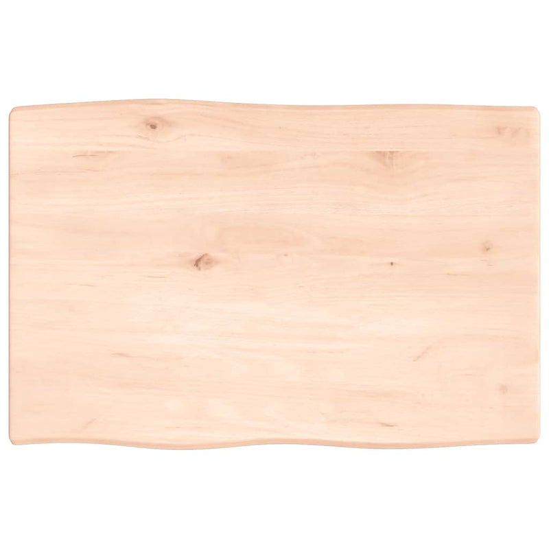 Tafelblad natuurlijke rand 60x40x2 cm massief eikenhout