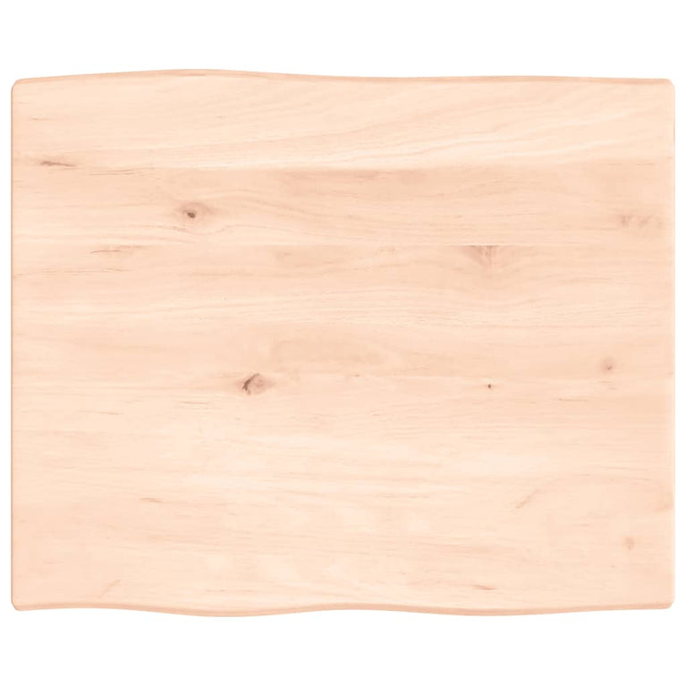 Tafelblad natuurlijke rand 60x50x2 cm massief eikenhout