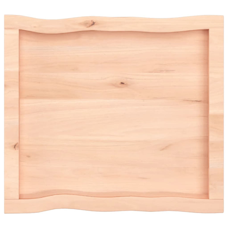 Tafelblad natuurlijke rand 60x50x6 cm massief eikenhout