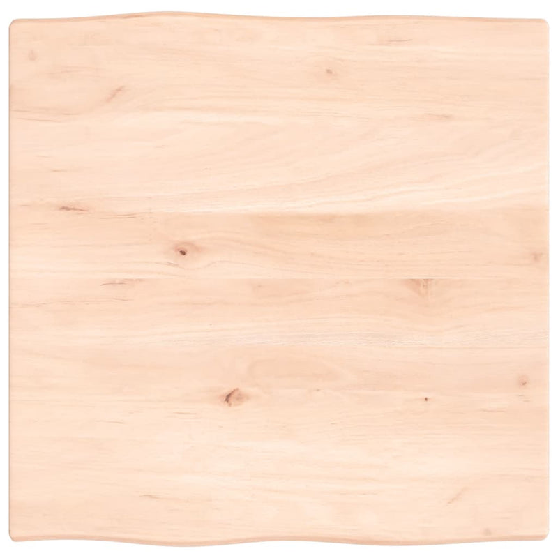 Tafelblad natuurlijke rand 60x60x2 cm massief eikenhout