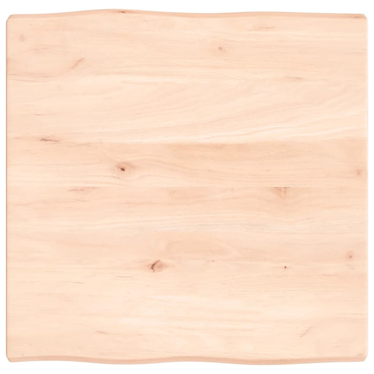 Tafelblad natuurlijke rand 60x60x4 cm massief eikenhout