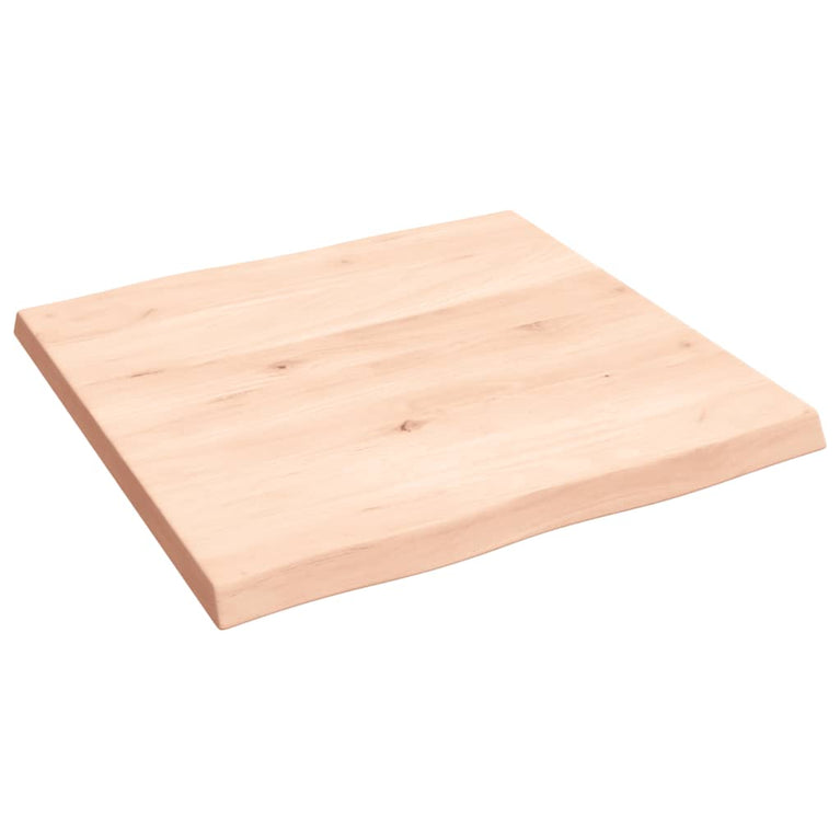 Tafelblad natuurlijke rand 60x60x4 cm massief eikenhout