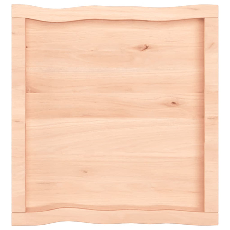 Tafelblad natuurlijke rand 60x60x4 cm massief eikenhout