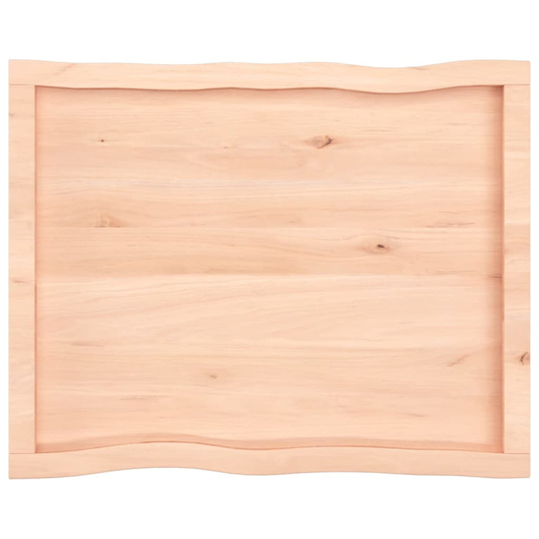 Tafelblad natuurlijke rand 80x60x6 cm massief eikenhout