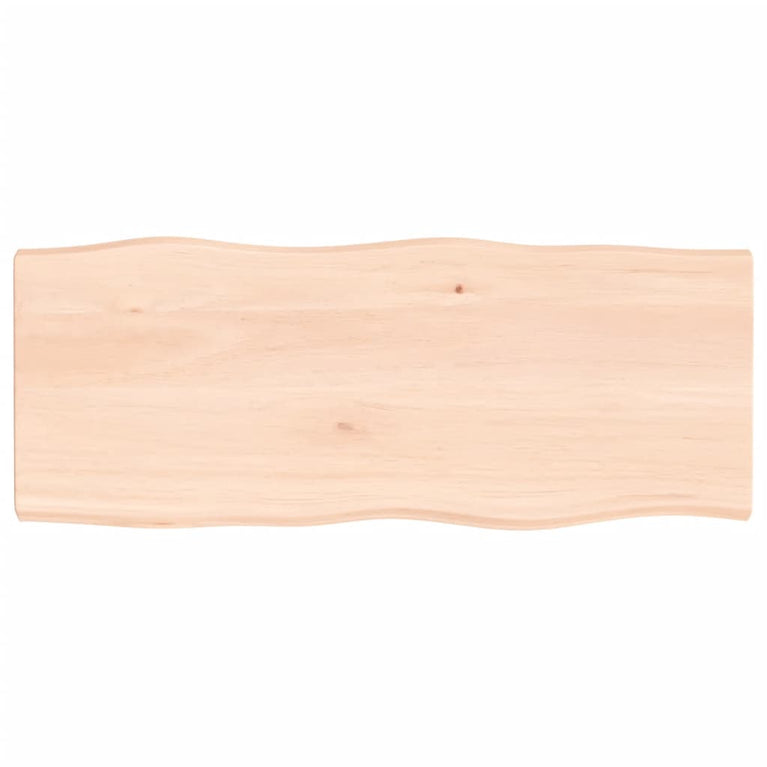 Tafelblad natuurlijke rand 100x40x4 cm massief eikenhout