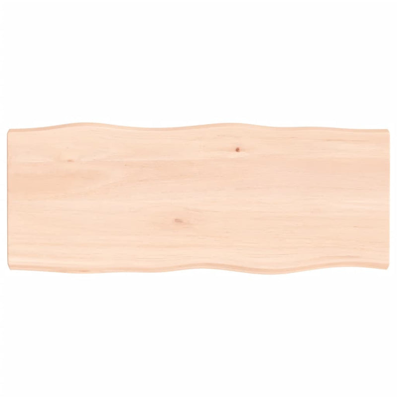 Tafelblad natuurlijke rand 100x40x4 cm massief eikenhout