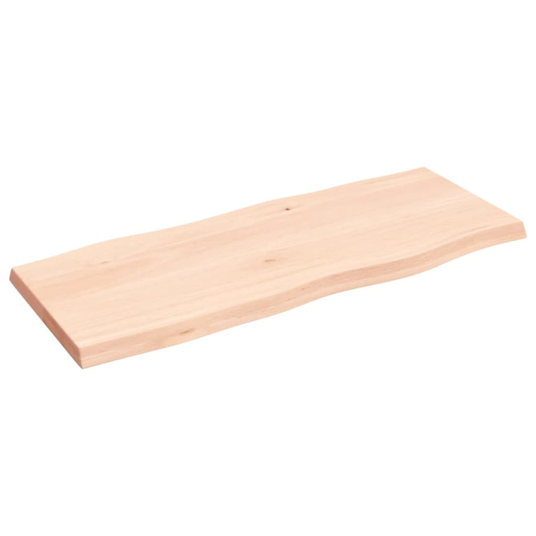 Tafelblad natuurlijke rand 100x40x4 cm massief eikenhout