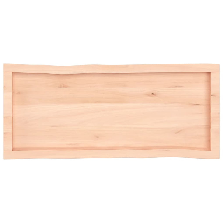 Tafelblad natuurlijke rand 100x40x4 cm massief eikenhout