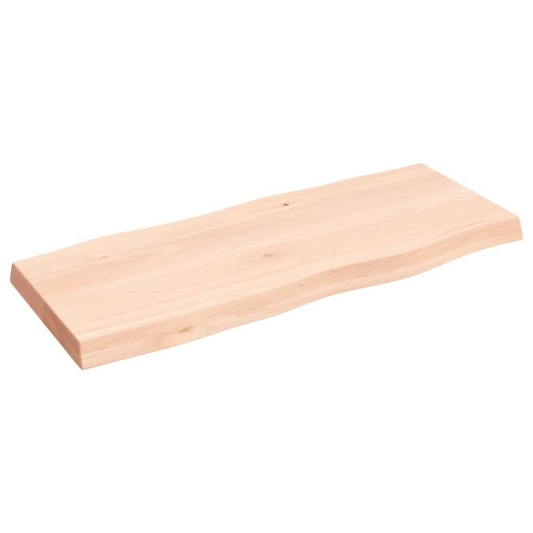 Tafelblad natuurlijke rand 100x40x6 cm massief eikenhout