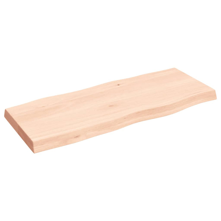 Tafelblad natuurlijke rand 100x40x6 cm massief eikenhout