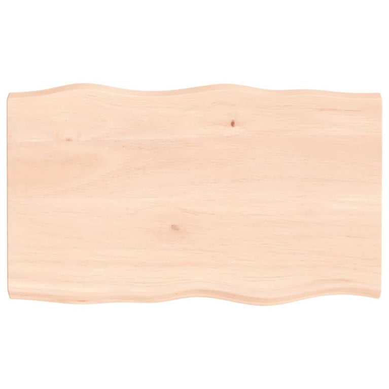 Tafelblad natuurlijke rand 100x60x4 cm massief eikenhout