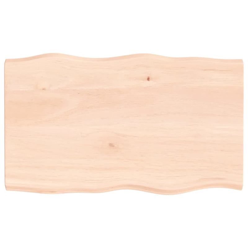 Tafelblad natuurlijke rand 100x60x4 cm massief eikenhout