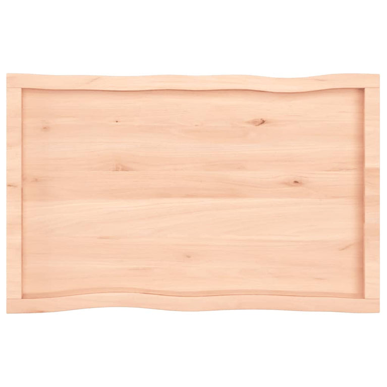 Tafelblad natuurlijke rand 100x60x4 cm massief eikenhout