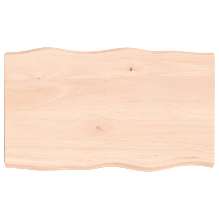 Tafelblad natuurlijke rand 100x60x6 cm massief eikenhout