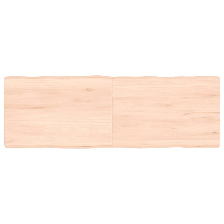 Tafelblad natuurlijke rand 120x40x6 cm massief eikenhout