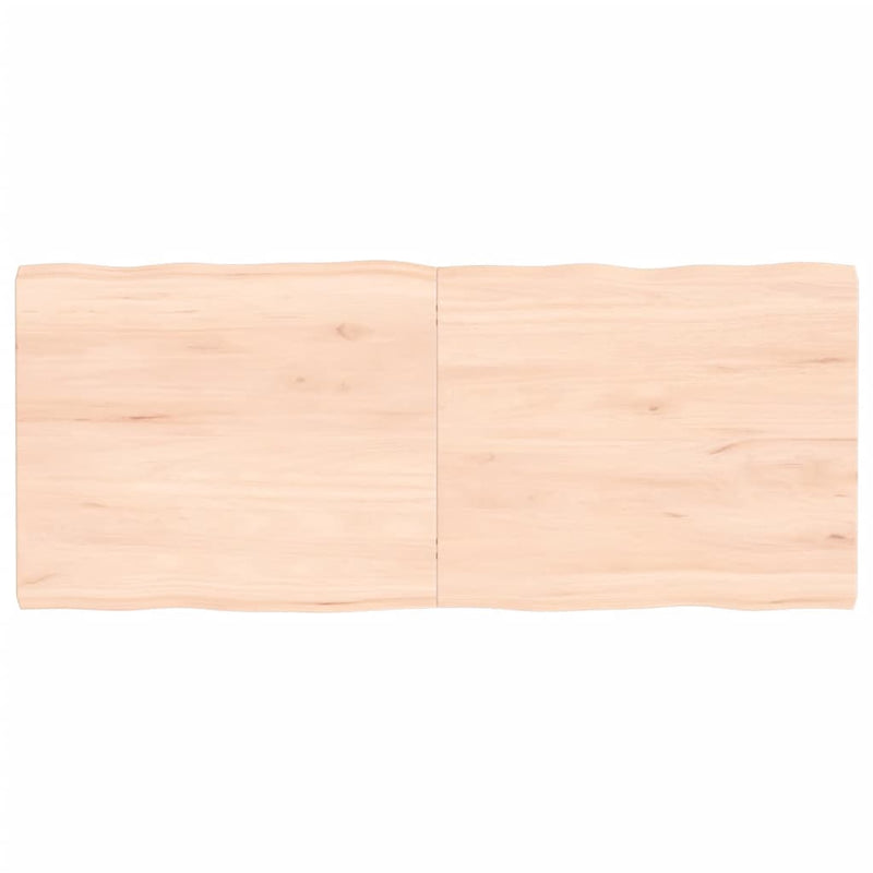 Tafelblad natuurlijke rand 120x50x4 cm massief eikenhout