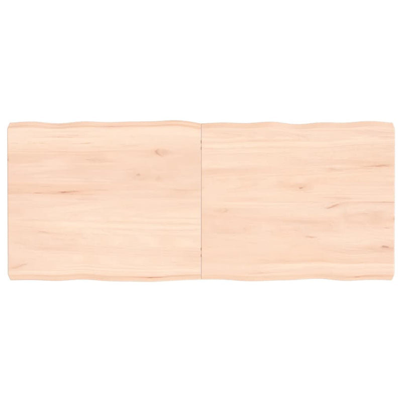 Tafelblad natuurlijke rand 120x50x6 cm massief eikenhout