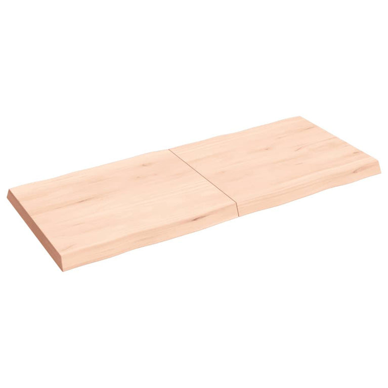 Tafelblad natuurlijke rand 140x60x6 cm massief eikenhout