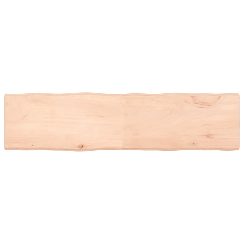 Tafelblad natuurlijke rand 160x40x4 cm massief eikenhout