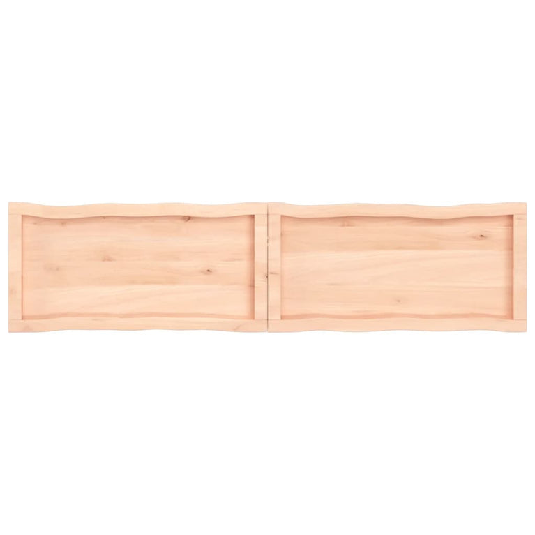 Tafelblad natuurlijke rand 160x40x6 cm massief eikenhout