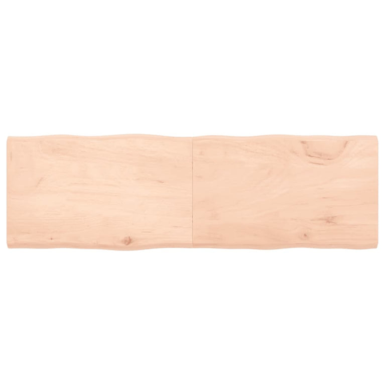 Tafelblad natuurlijke rand 160x50x4 cm massief eikenhout