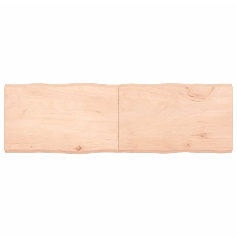 Tafelblad natuurlijke rand 160x50x6 cm massief eikenhout