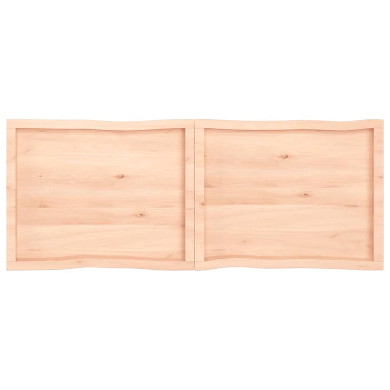 Tafelblad natuurlijke rand 160x60x4 cm massief eikenhout