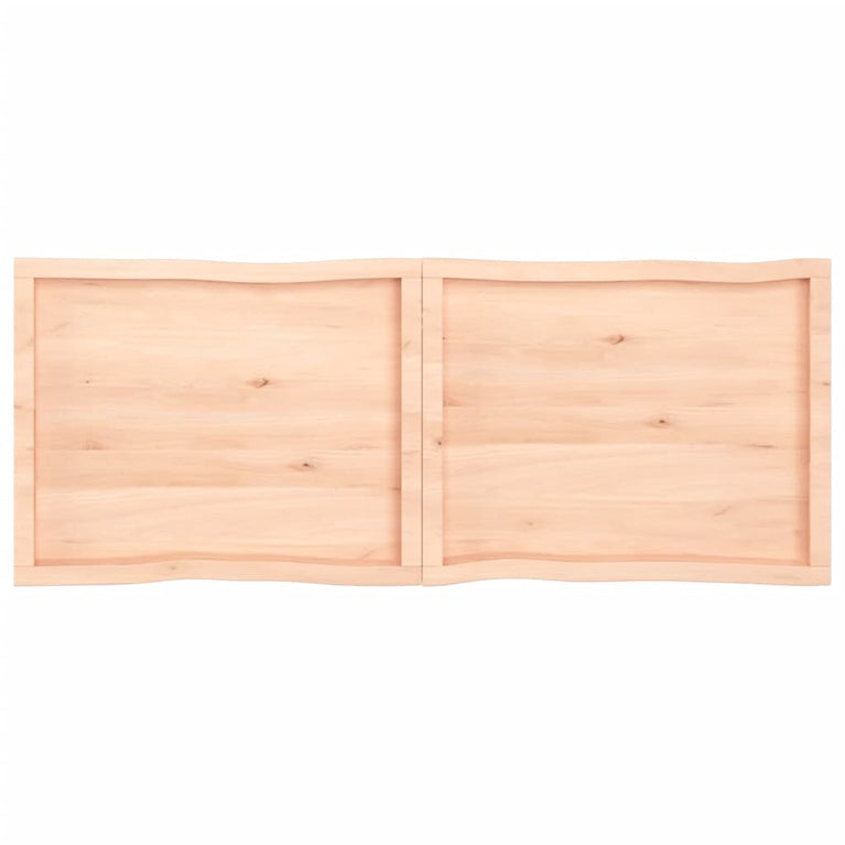 Tafelblad natuurlijke rand 160x60x6 cm massief eikenhout