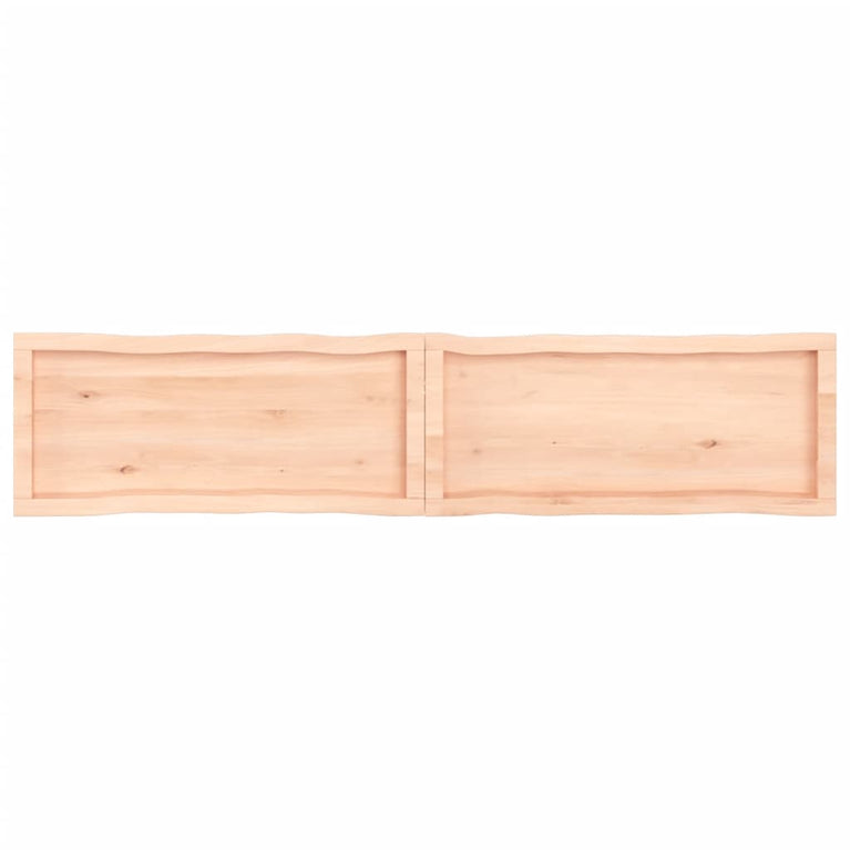 Tafelblad natuurlijke rand 180x40x6 cm massief eikenhout