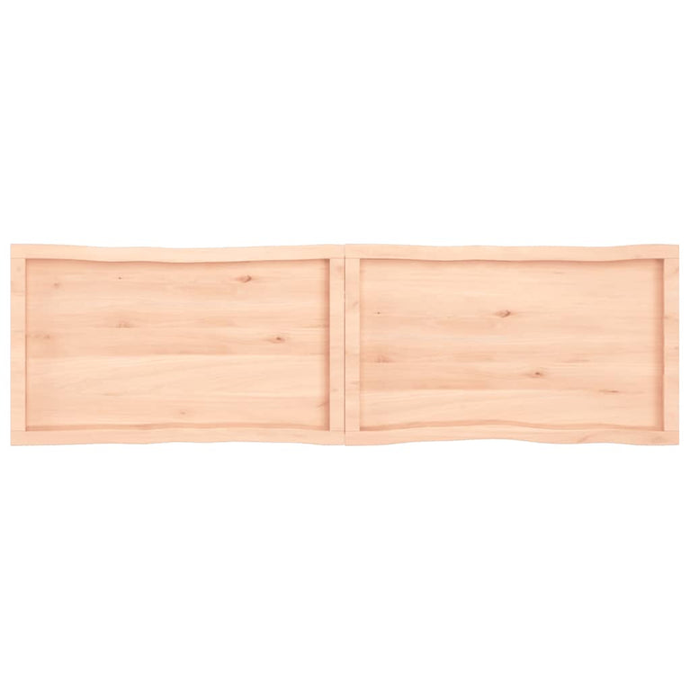 Tafelblad natuurlijke rand 180x50x4 cm massief eikenhout