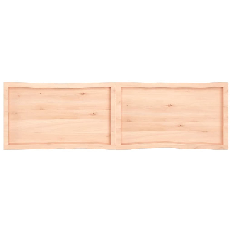 Tafelblad natuurlijke rand 180x50x6 cm massief eikenhout