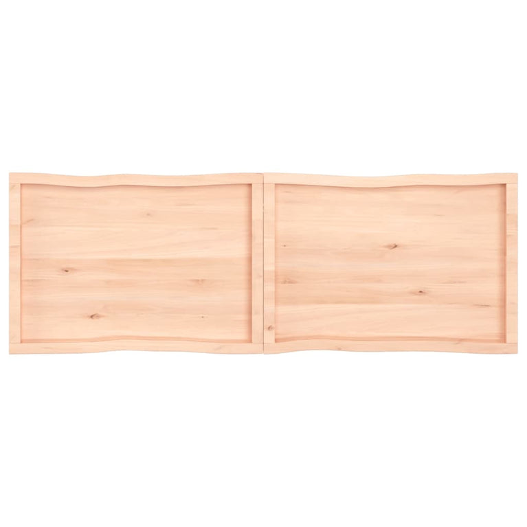 Tafelblad natuurlijke rand 180x60x4 cm massief eikenhout