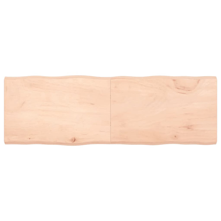 Tafelblad natuurlijke rand 180x60x6 cm massief eikenhout