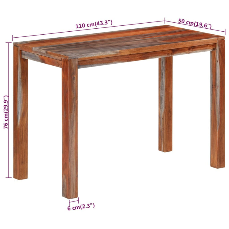 Eettafel 110x50x76 cm massief acaciahout