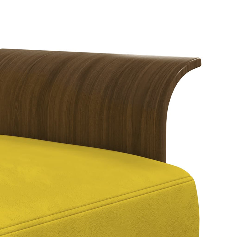 Slaapbank L-vormig 279x140x70 cm fluweel geel